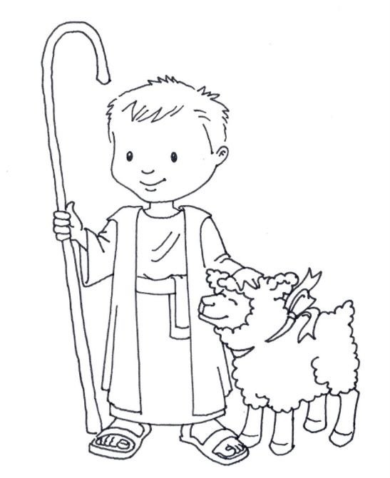 Раскраска пастушка для детей