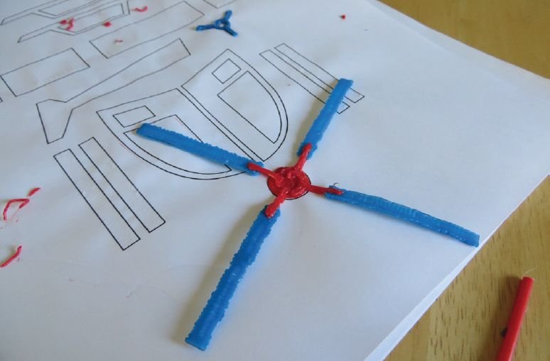 Трафарет вертолета для 3д ручки