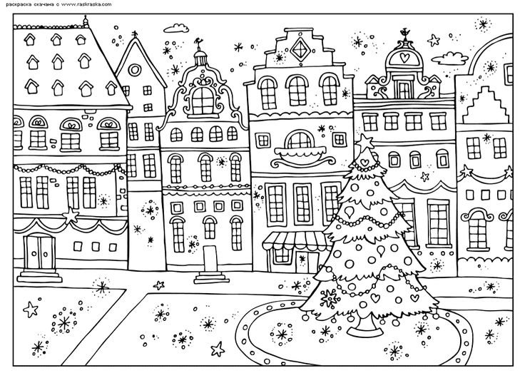 Новогодние картинки раскраски