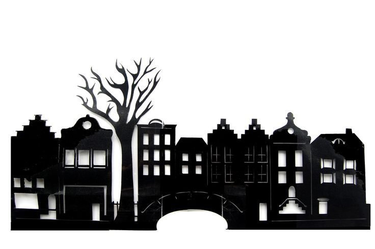 Силуэты домов города