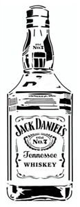 Бутылка виски трафарет