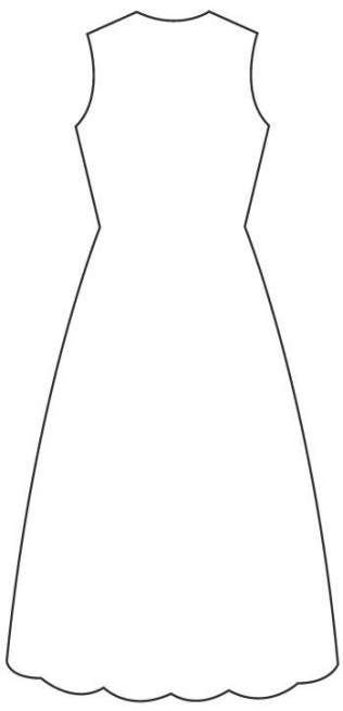 Шаблон платья для рисования
