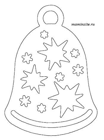 Трафарет колокольчика для вырезания