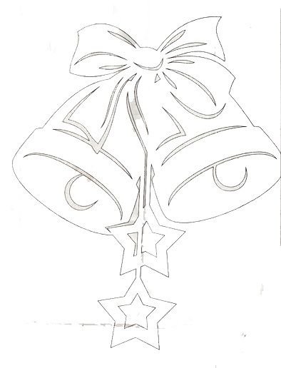 Трафареты на окна колокольчики