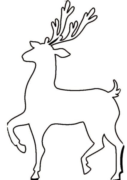 Трафарет оленя для вырезания