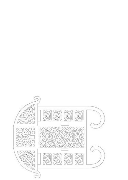 Санки трафарет