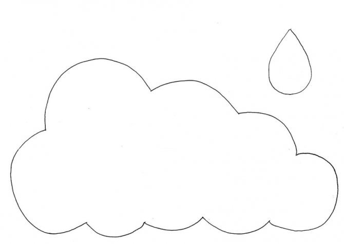 Облако трафарет для вырезания