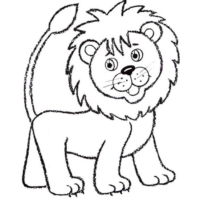 Раскраска "львёнок"