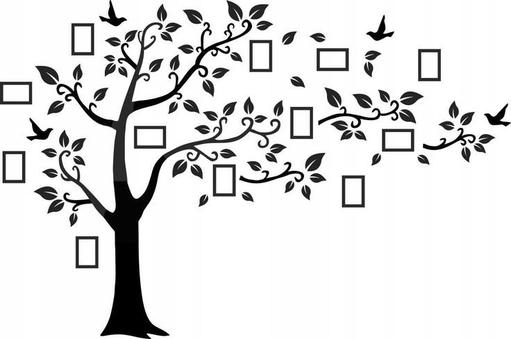 Силуэт дерева на стене