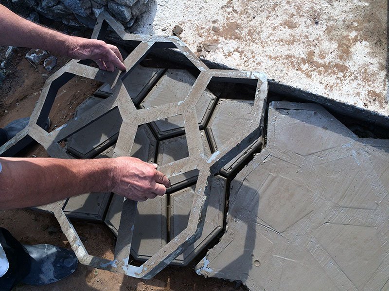 Форма для отливки садовых дорожек Vortex соты 28,5х27х4 см