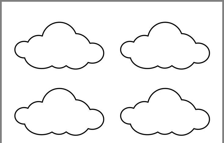 Облако трафарет для вырезания