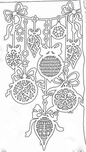 Вытынанки новогодние гирлянды