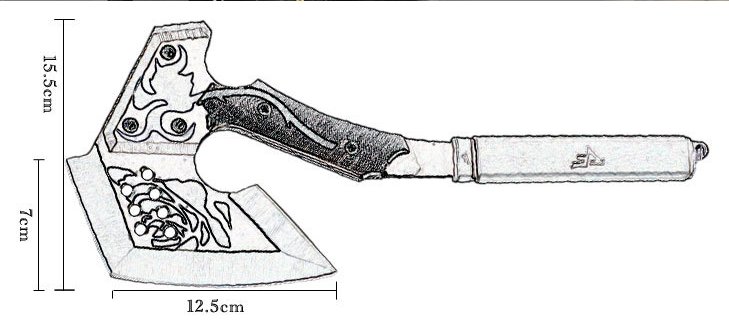 Топор Billnas 12.2 чертеж рукояти