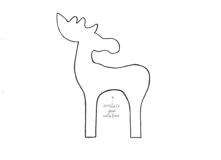 Лекало оленя из фетра