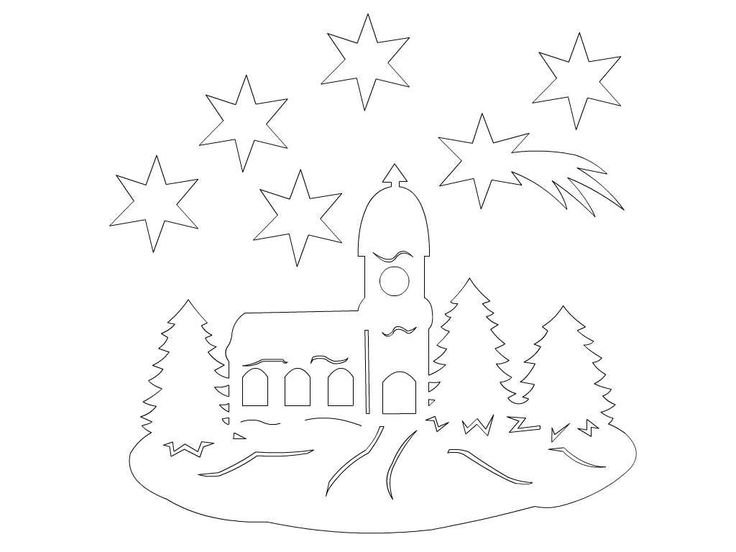 Вытынанки на окна новогодние