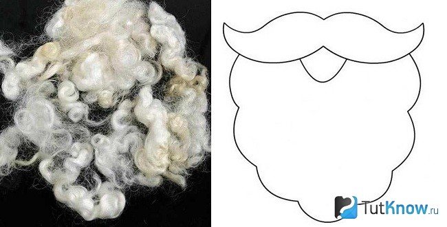 Как сделать бороду Деда Мороза