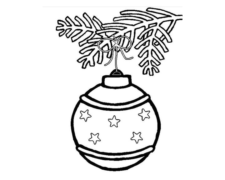 Ветка елки раскраска