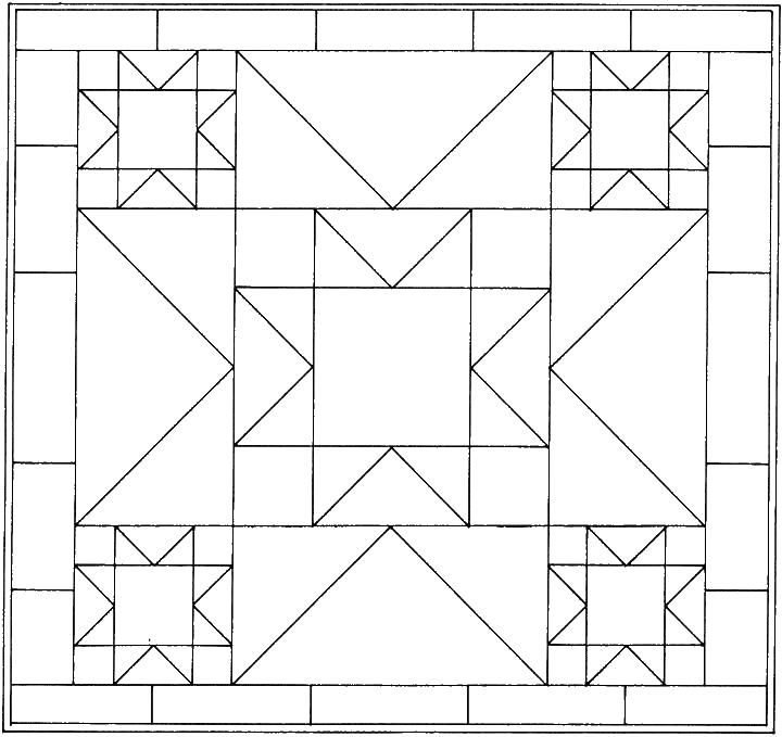 Геометрический орнамент в квадрате