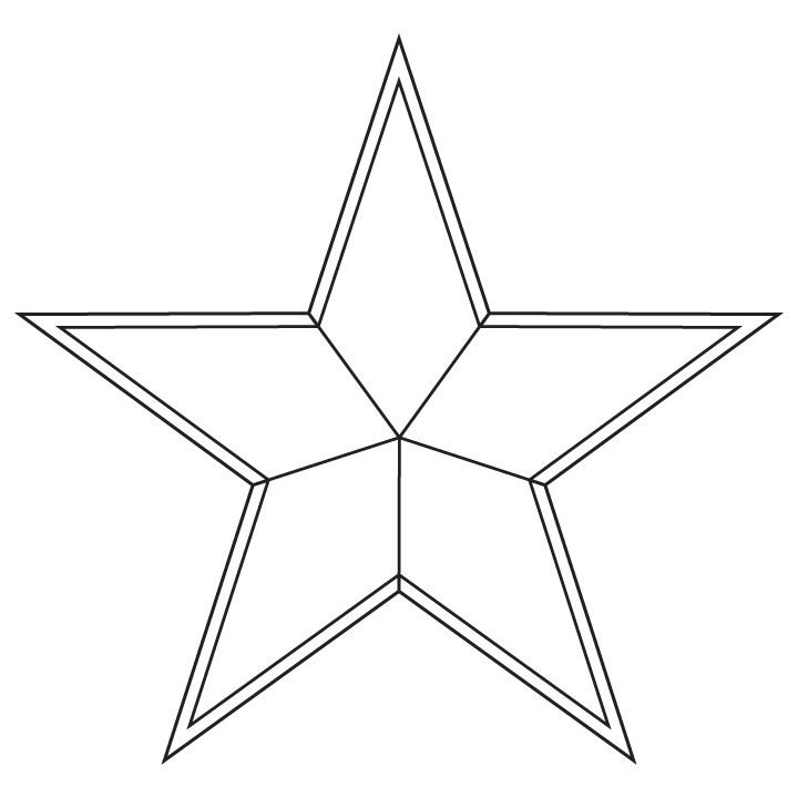 Пятиконечная звезда трафарет