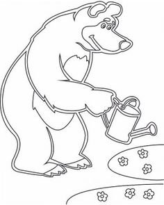 Вытынанки Маша и медведь новогодние