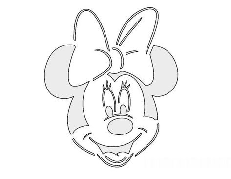 Трафарет Минни Маус для вырезания