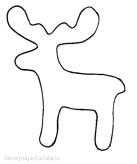 Олень из фетра шаблон