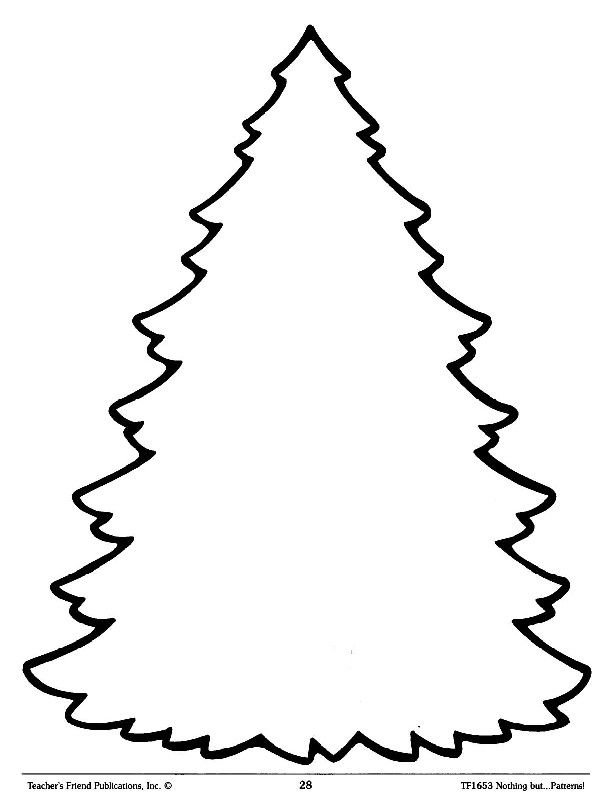 Елочка трафарет