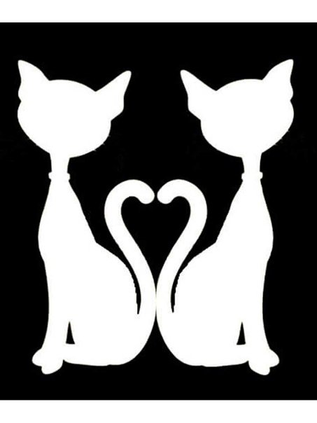 Трафареты кошек для декора