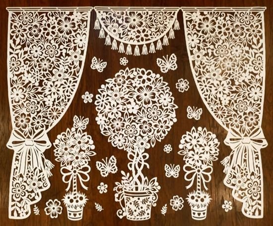 Новогодние кружева на окна