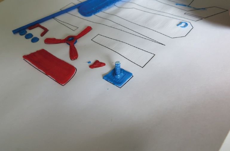 Трафарет для 3д ручки самолет ил2