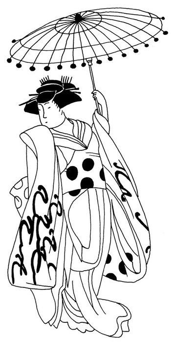 Раскраски в японском стиле