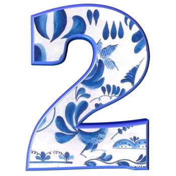 Красивая цифра 2 для печати