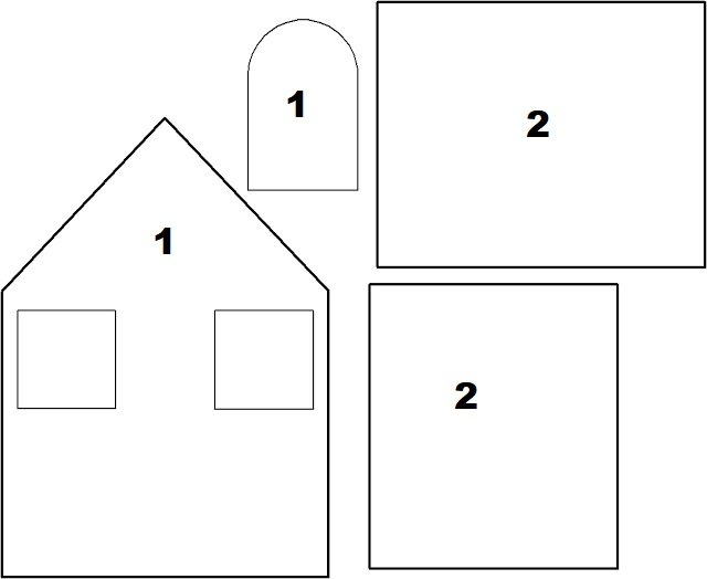 Трафарет "Пряничный домик", а4