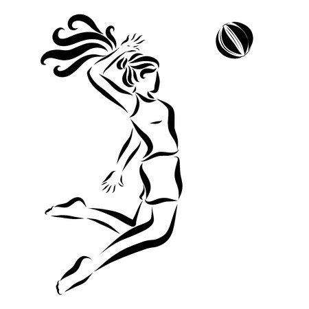 Волейбол женский силуэт