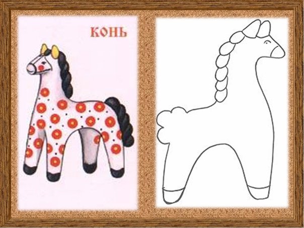 Расписная игрушка Дымковская лошадка