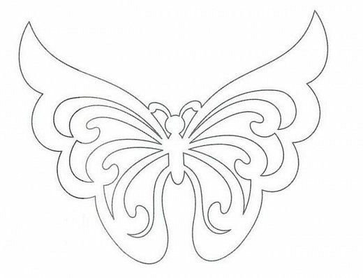 Трафареты бабочек для декора