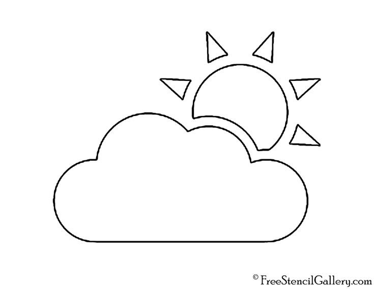 Облачко трафарет для вырезания