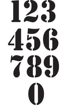 Цифры на почтовый ящик трафарет