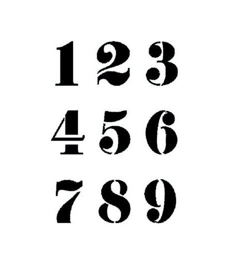 Цифры для нанесения трафарета