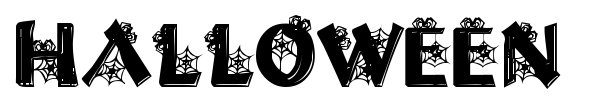 Надпись Happy Halloween по буквам