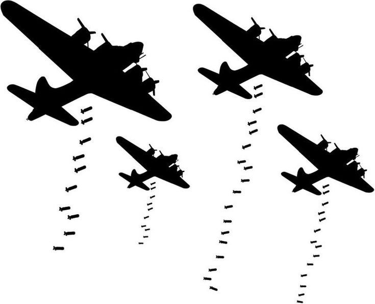 Силуэты самолетов второй мировой