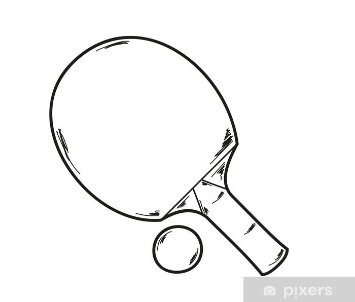 Теннисная ракетка раскраска