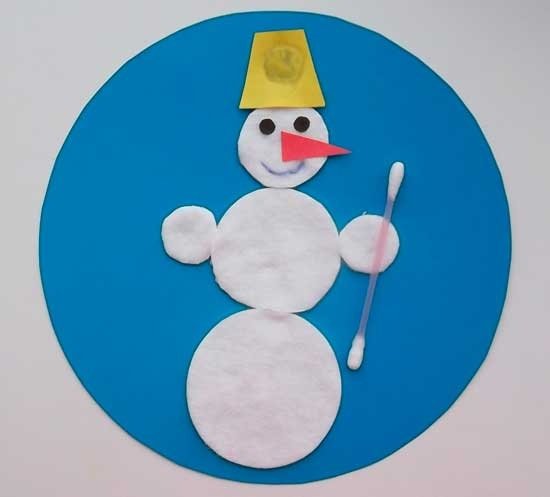 Аппликации "Снеговик"