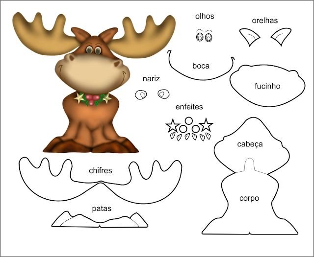 Выкройка оленя