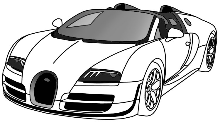 Бугатти Вейрон разукрашка
