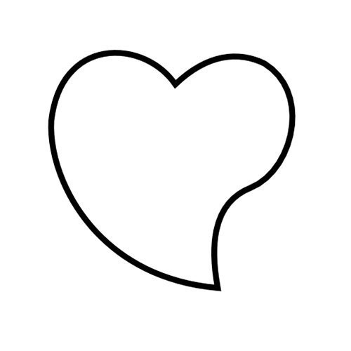 Трафарет сердце для торта