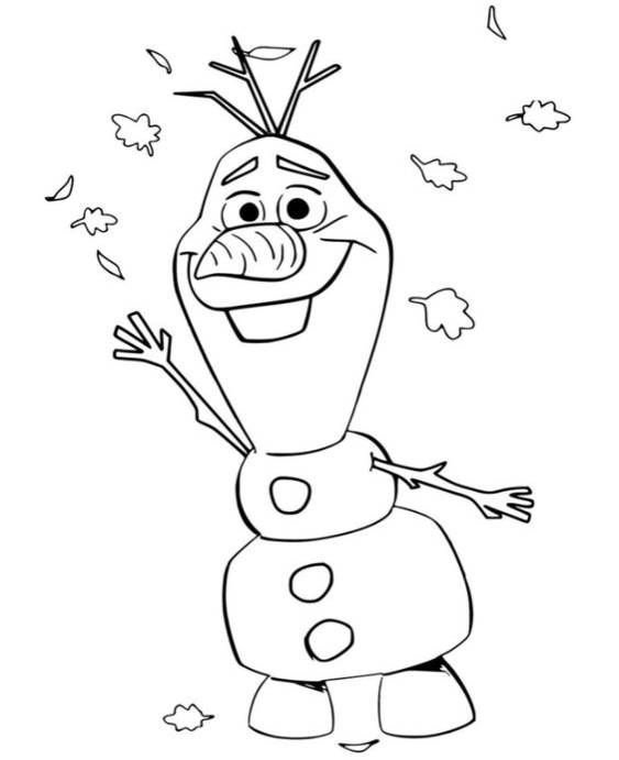 Снеговик из холодного сердца раскраска