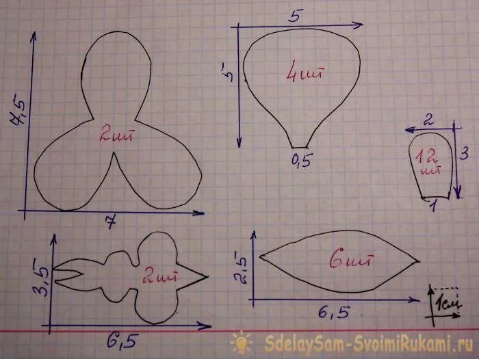 Трафарет орхидеи из фоамирана
