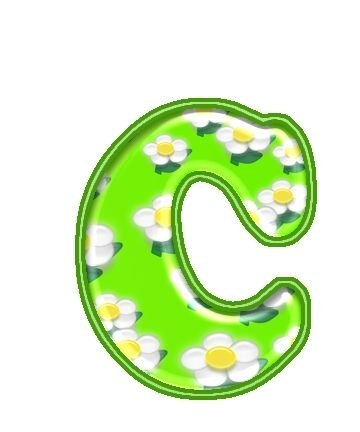Красивые буквы с ромашками