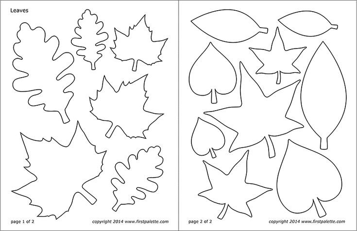 Листики шаблоны для вырезания
